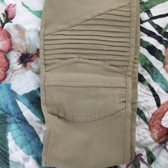 NEW KHAKI MOTO LEGGING - Picture 2 of 5
